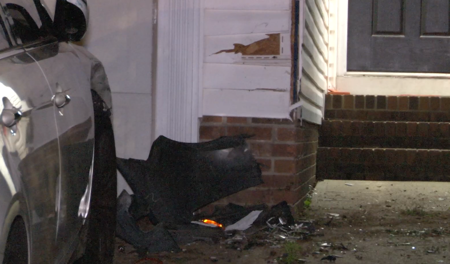 Vehicle 'clips' home near Trawick Road in Raleigh crash