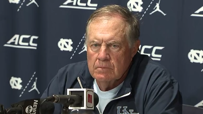 UNC football coach Bill Belichick speaking Monday ahead of Notre Dame matchup
