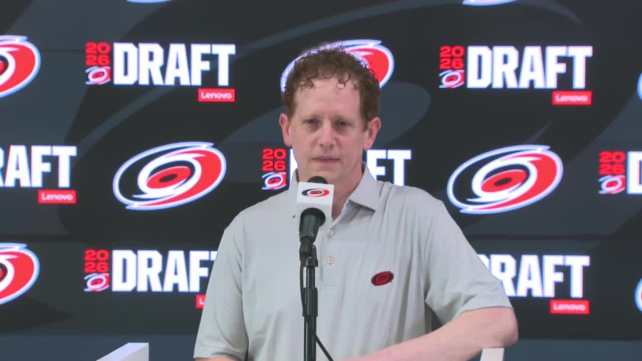 Hurricanes GM Eric Tulsky discusses draft day trade, free agents, Seth Jarvis surgery