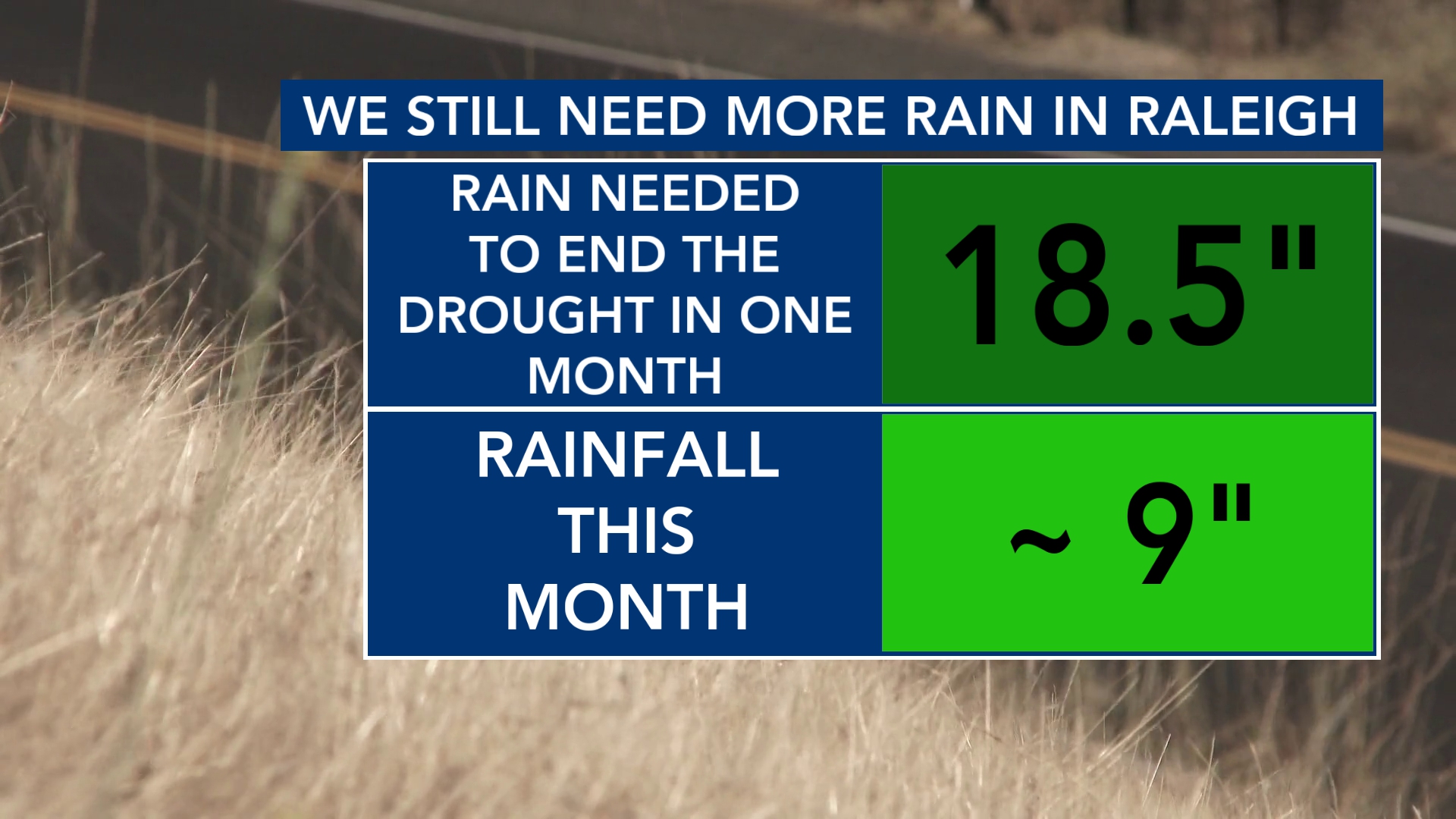 Ask the Meteorologist: How much more rain do we need now to get out of this drought?