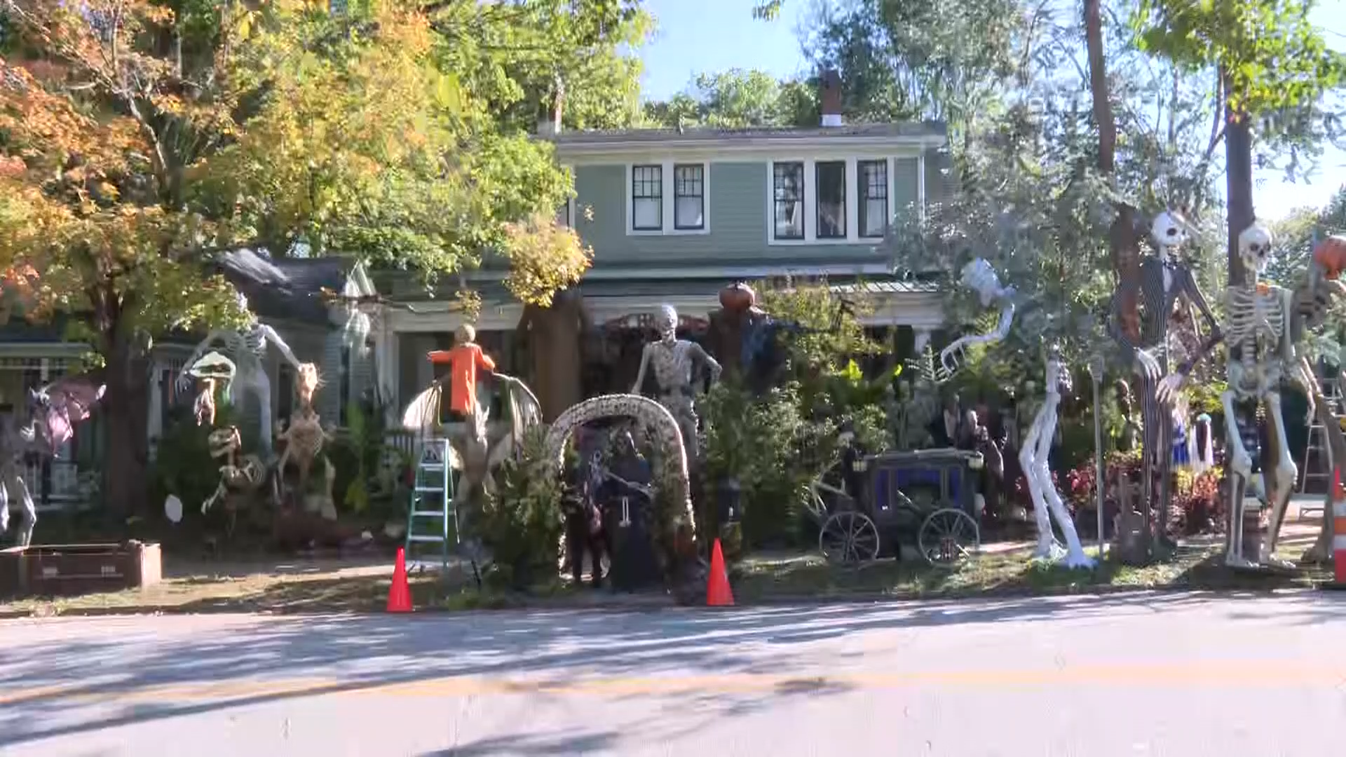 Image for Raleigh homeowner says Halloween still on in Oakwood despite permit requirements