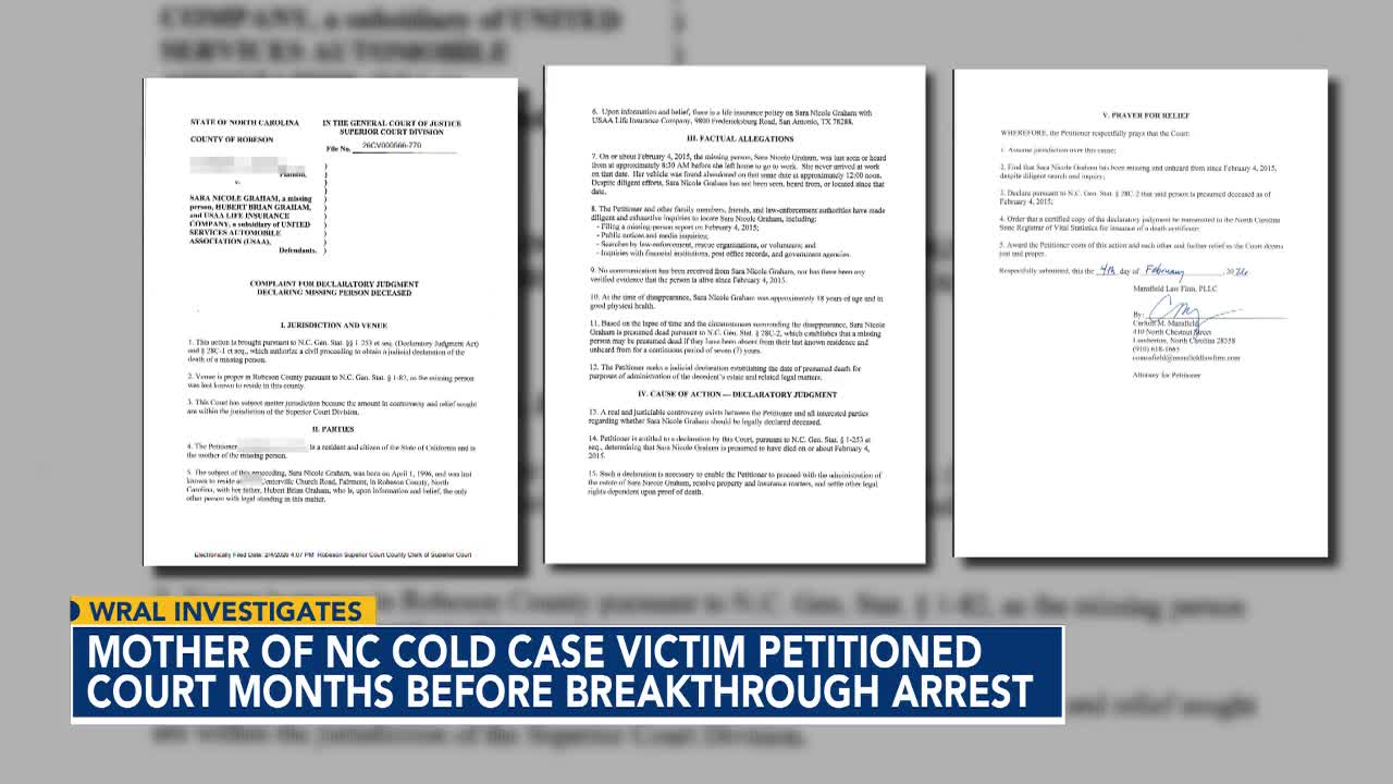Mother of NC cold case victim petitioned court months before breakthrough arrest